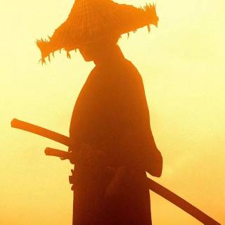 Samurai sunset wallpaper