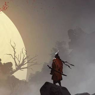 Samurai sunset wallpaper