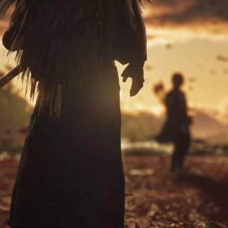 Samurai sunset wallpaper