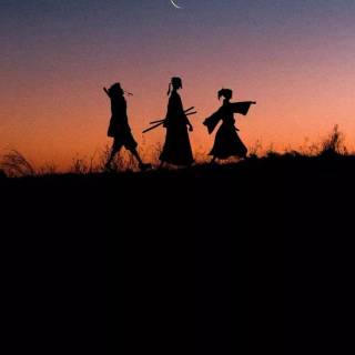 Samurai sunset wallpaper