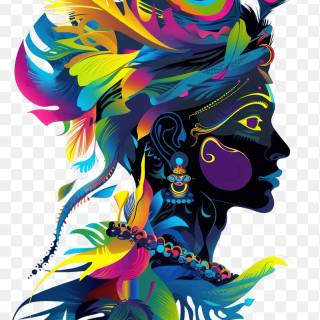 Krishna peacock feather wallpaper