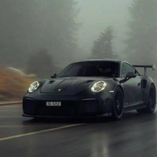 Black Porsche 911 wallpaper