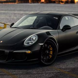 Black Porsche 911 wallpaper