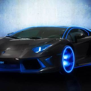 Black and light blue wallpaper