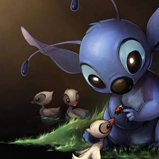 Stitch funny wallpaper