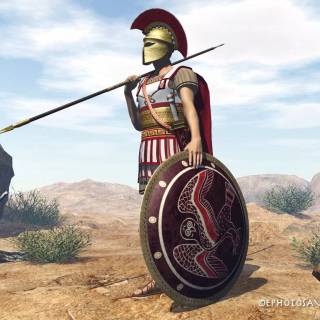 Ancient Greek shields wallpaper