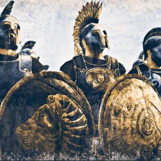 Ancient Greek shields wallpaper
