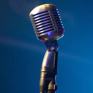 Vintage microphone wallpaper