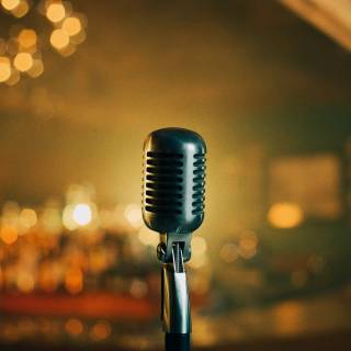 Vintage microphone wallpaper