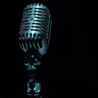 Vintage microphone wallpaper