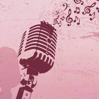 Vintage microphone wallpaper