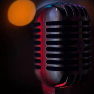 Vintage microphone wallpaper