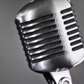 Vintage microphone wallpaper