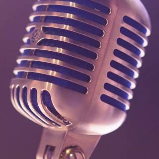 Vintage microphone wallpaper