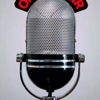 Vintage microphone wallpaper