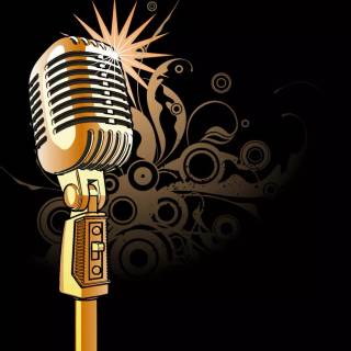 Vintage microphone wallpaper