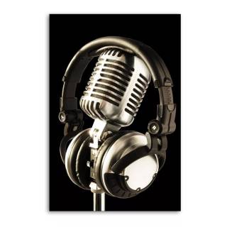 Vintage microphone wallpaper