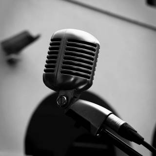Vintage microphone wallpaper