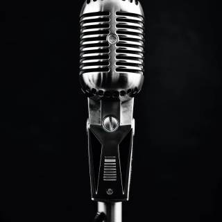 Vintage microphone wallpaper