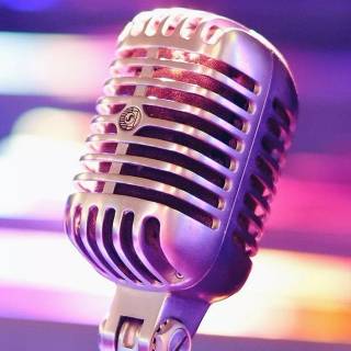 Vintage microphone wallpaper