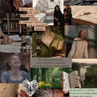 Bibliophilia collage wallpaper