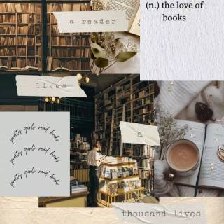 Bibliophilia collage wallpaper
