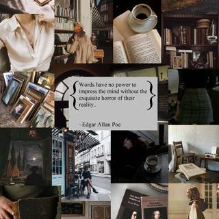 Bibliophilia collage wallpaper