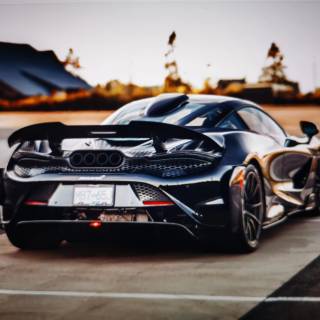 McLaren 765LT black wallpaper