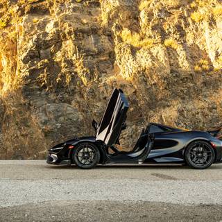 McLaren 765LT black wallpaper