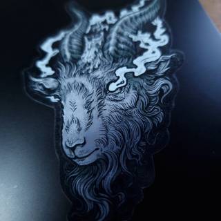 Goat smoking wallpaper