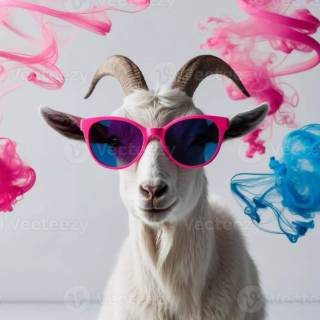 Goat smoking wallpaper