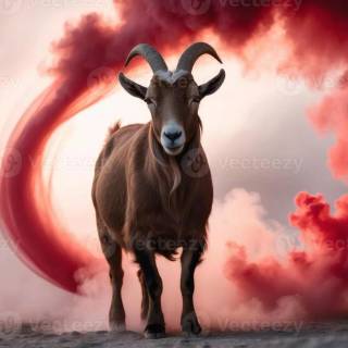 Goat smoking wallpaper