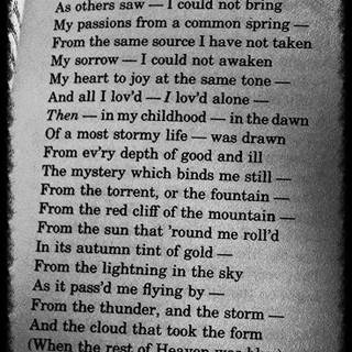 Alone Edgar Allan Poe wallpaper