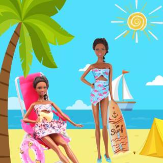 Barbie at the beach wallpaper