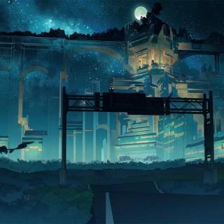 Futuristic nature wallpaper