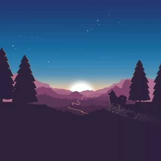 Futuristic nature wallpaper