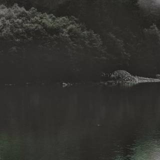 Black lake wallpaper