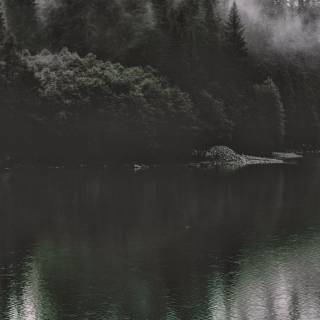 Black lake wallpaper