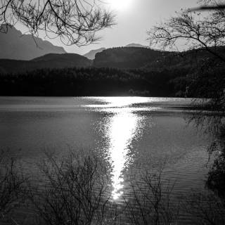 Black lake wallpaper