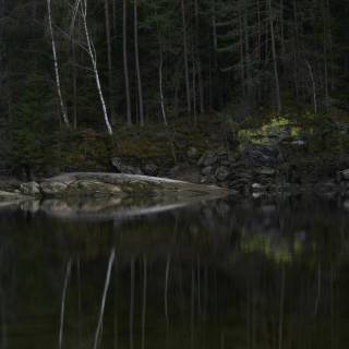 Black lake wallpaper