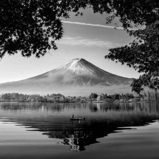 Black lake wallpaper