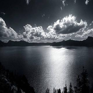 Black lake wallpaper