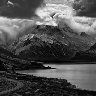 Black lake wallpaper