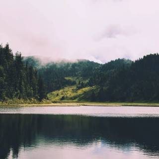 Black lake wallpaper