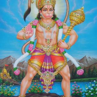 Hanuman standing wallpaper