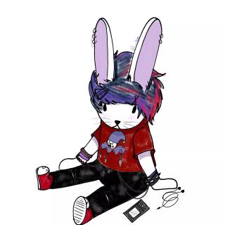 Emo bunny wallpaper