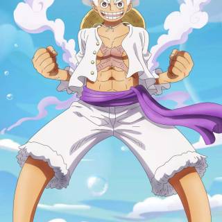 Luffy Gear 5 iPhone 4k wallpaper
