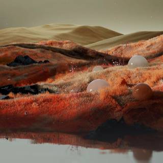 Digital landscape 4k wallpaper