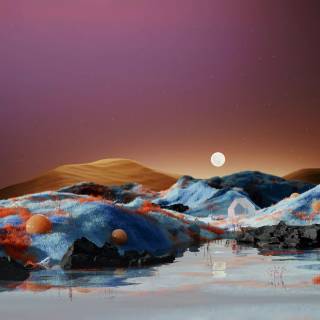 Digital landscape 4k wallpaper