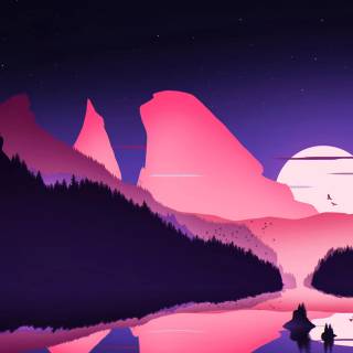 Digital landscape 4k wallpaper